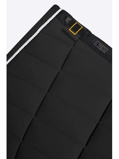 Tapis de saut noir avec passepoils pour cheval - RG - imagen 3