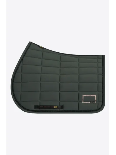 Tapis de saut vert foncé (Deep Forest) avec strass pour cheval et poney - RG