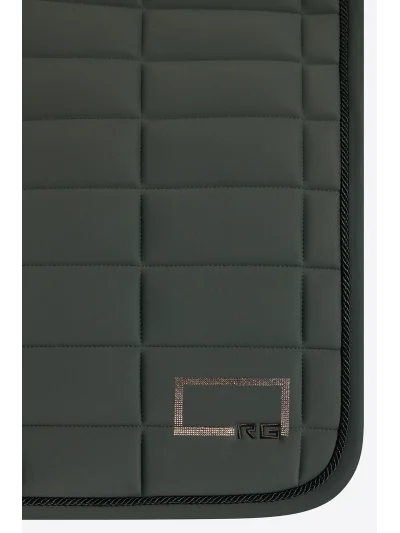 Tapis de saut vert foncé (Deep Forest) avec strass pour cheval et poney - RG - imagen 3
