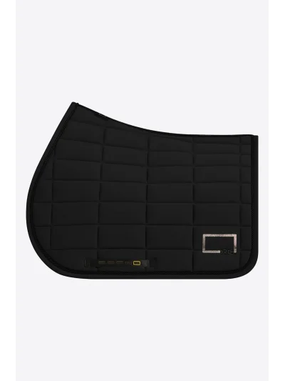 Sudadero de salto negro con brillantes para caballo y pony - RG