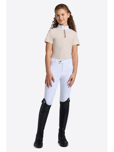 Polo de concours à manches courtes beige pour fille - RG - imagen 2
