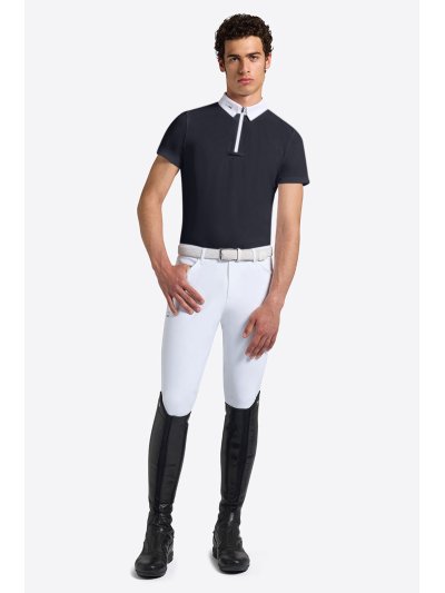 Polo de concurso azul marino de manga corta para hombre - RG - imagen 2