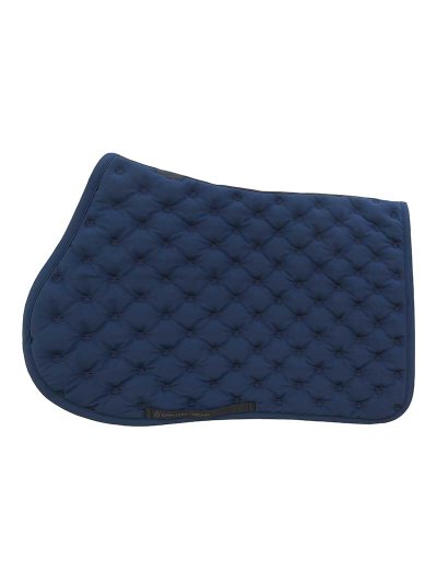 Tapis mullido de saut bleu marine avec broderie "all-over" - Cavalleria Toscana