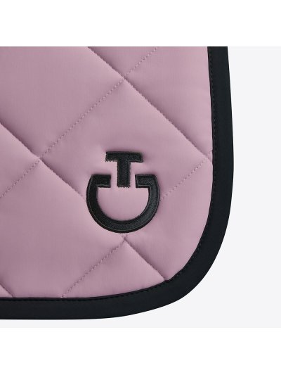 Sudadero de doma color lila con acolchado de rombos y logotipo bordado en negro para caballo -Cavalleria Toscana - imagen 3