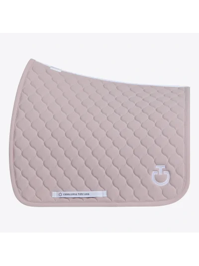 Sudadero de doma rosa con logotipo blanco y acolchado circular - Cavalleria Toscana