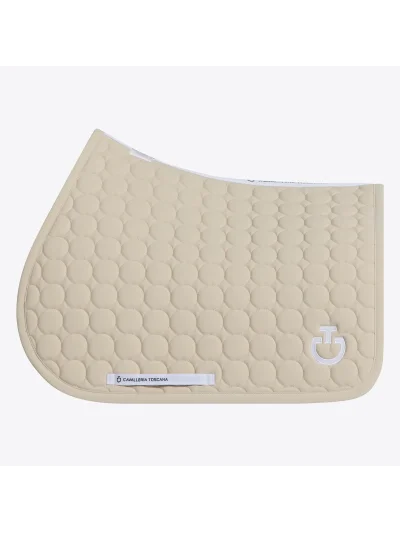Sudadero de salto beige (Rainy Day) de jersey con acolchado circular para caballo Circle Quilted - Cavalleria Toscana