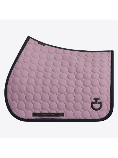 Sudadero de salto lila con bordado circular y el logotipo en negro para caballo y pony Circle Quilted - Cavalleria Toscana