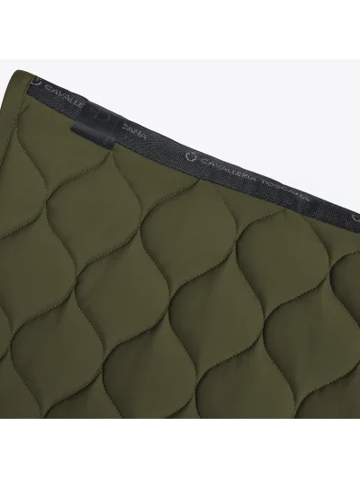 Sudadero de salto verde oliva (Winter Moss) con acolchado circular y logo bordado para caballo y pony New Circular Quilted - Cavalleria Toscana - imagen 2