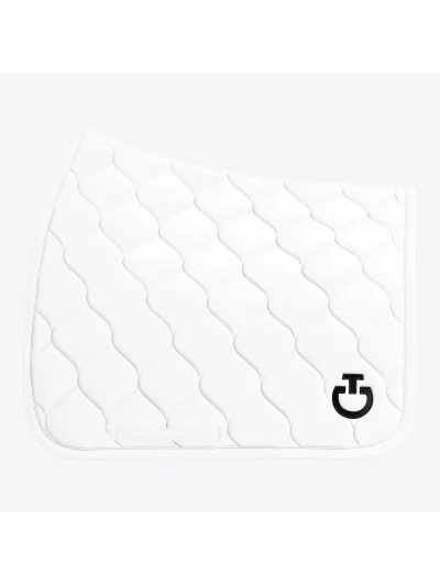 Tapis de dressage blanc matelassé circulaire pour cheval - Cavalleria Toscana