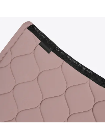Tapis de dressage rose poudré (Cipria) matelassé circulaire pour cheval - Cavalleria Toscana - imagen 2