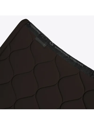 Tapis de dressage marron foncé (Espresso) matelassé circulaire pour cheval - Cavalleria Toscana - imagen 2