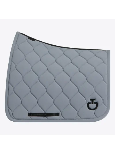 Tapis de dressage bleu gris (Windward Blue) matelassé circulaire pour cheval - Cavalleria Toscana