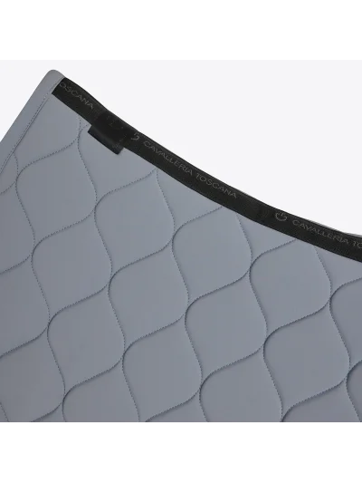 Tapis de dressage bleu gris (Windward Blue) matelassé circulaire pour cheval - Cavalleria Toscana - imagen 2