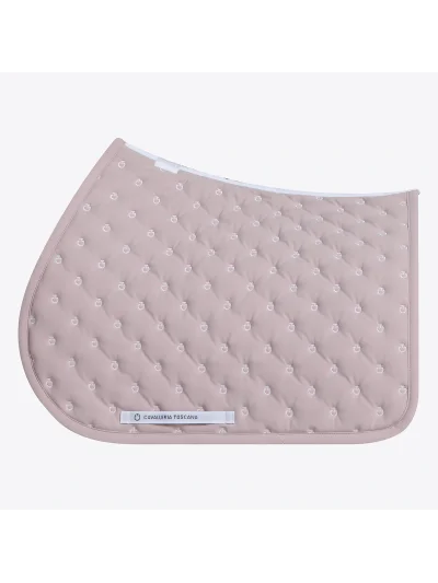 Sudadero de salto rosa acolchado con logos bordados - Cavalleria Toscana