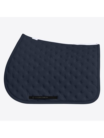 Sudadero de salto azul marino con diseño acolchado y micrologotipos para caballo y pony - Cavalleria Toscana