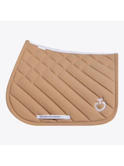 Sudadero de salto beige con acolchado Diamonds and Lines - Cavalleria Toscana