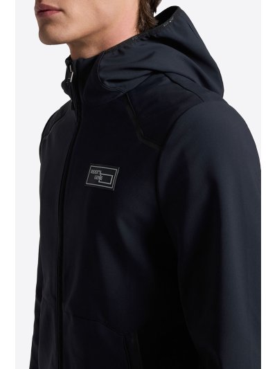 Sudadera con capucha azul marino de tejido jacquard para hombre - RG