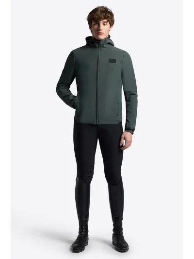 Chaqueta softshell con capucha verde oscuro (Deep Forest) para hombre - RG - imagen 2