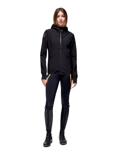 Softshell noir avec capuche et fermeture éclair pour femme - RG