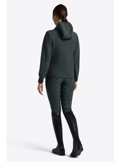Chaqueta softshell con capucha verde oscuro (Deep Forest) de jersey jacquard para mujer - RG - imagen 3