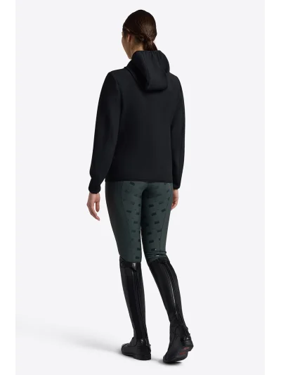 Chaqueta softshell con capucha negra de jersey jacquard para mujer - RG - imagen 3