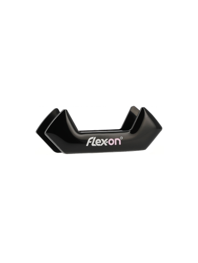 Imán intercambiable negro con las letras blanco y rosa palo para estribos safe-on - Flex-On