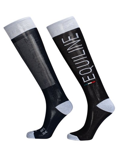 Chaussettes d'équitation en noir unisexe - Ibert - Equiline