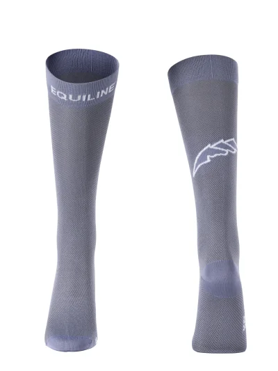 Calcetines altos de equitación lila para junior EQCUNEP - Equiline