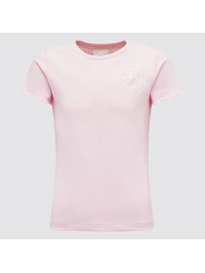 Camiseta de manga corta rosa claro para niña - Academy -  Cavalleria Toscana