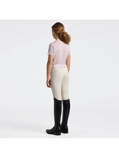 Camiseta de algodón rosa con bordado floral para mujer - Cavalleria Toscana - imagen 2