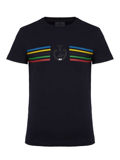 T-shirt à manches courtes bleu marine aveces junior unisexe - Cavalleria Toscana