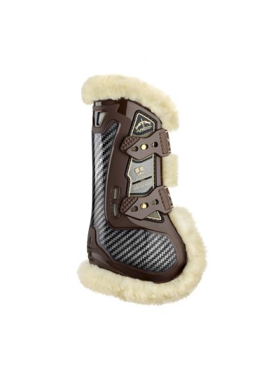 Protectores delanteros marrones de salto Carbon Gel Absolute Save the Sheep - Veredus