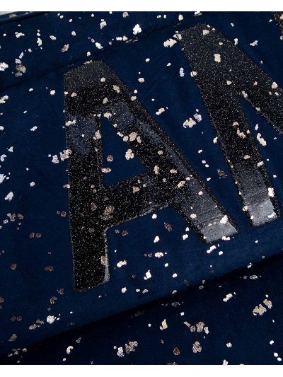 Tapis de dressage bleu marine (dark navy) avec effet confettis argenté pour cheval (full) - Anky - imagen 2