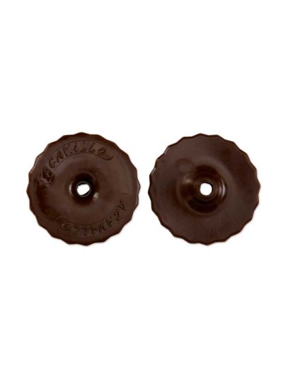 Rondelles de protection en gel souple marron pour protéger la bouche du cheval du mors - Acavallo