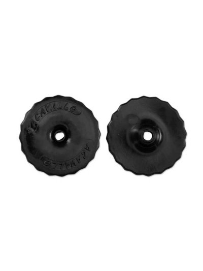Rondelles de protection en gel souple noir pour protéger la bouche du cheval du mors - Acavallo