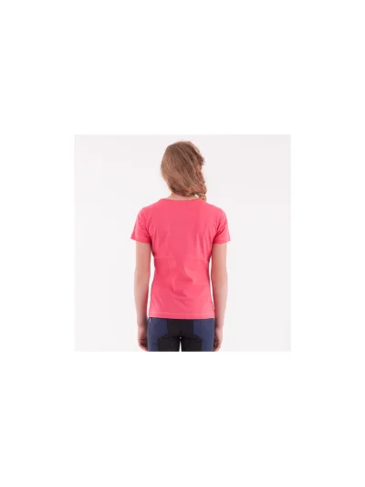 T-shirt à manches courtes rose avec dessin en noir et doré pour fille - Anky - imagen 2