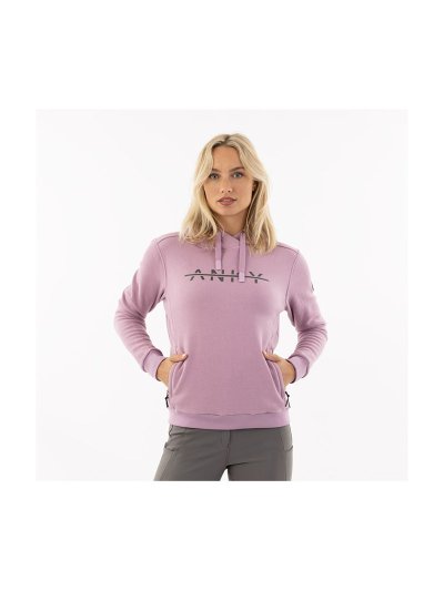 Sweat rose poudré (Lavender Herb) avec capuche pour femme - Anky