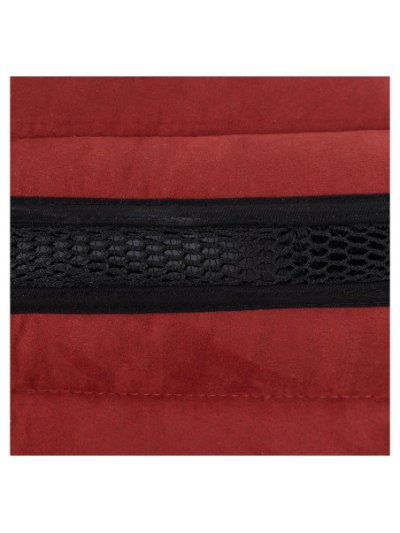 Red (Dark Scarlet) dressage saddle pad with anti-slip at the withers and reinforced girth strap area for horse - Anky - imagen 3