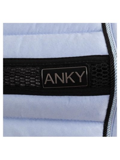 Lilac (Blue Heron) dressage saddle pad with anti-slip at the withers, decorative cord edges and reinforced girth strap area for horse - Anky - imagen 3