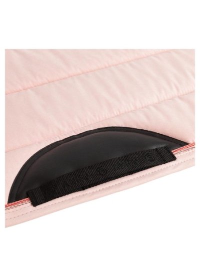 Pale pink dressage saddle pad (Pale Rosette) with non-slip withers, decorative cord and girth-area reinforcement for horse - Anky - imagen 4