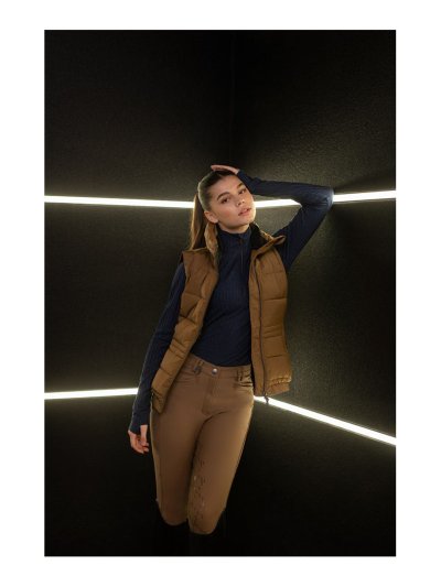 Gilet matelassé marron (Bronze) pour femme - Anky
