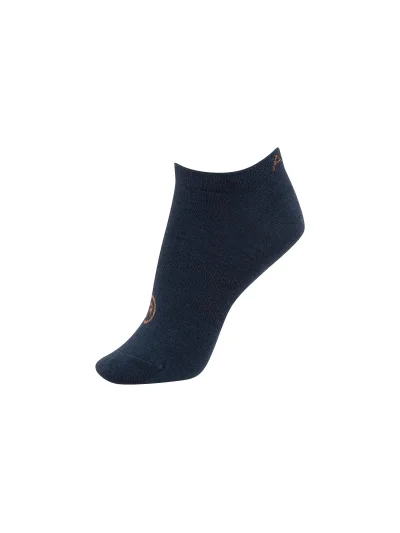 Dark Navy Ankle Riding Socks with Copper Glitter Details - Anky