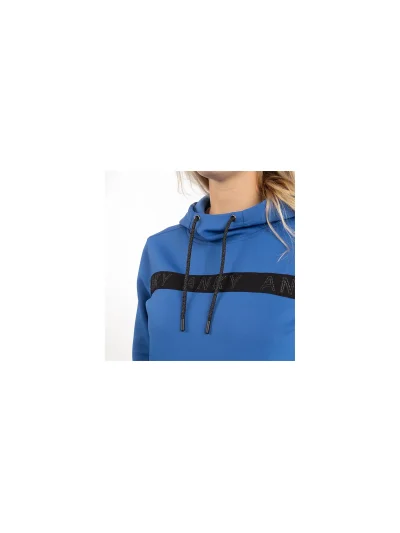 Sweat technique bleu (deja vu blue) avec capuche pour femme - Anky - imagen 3