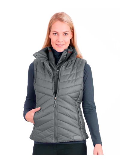 Gilet matelassé gris/argenté pour femme - Anky
