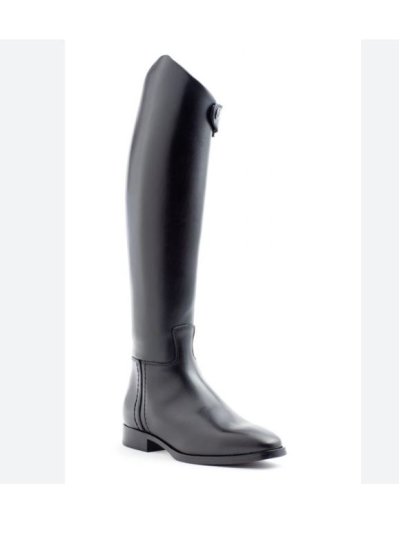 Botas negras de piel para montar a caballo sin cordones y con cremallera trasera Dressage Pro - Chester