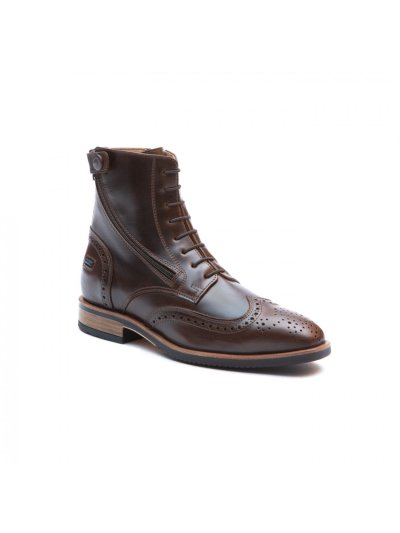 Bottines marron foncé en cuir pour l'équitation avec fermeture éclair latérale Vienna - Chester