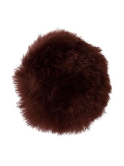 protection rond de muserolle de mouton marron avec velcro - BR