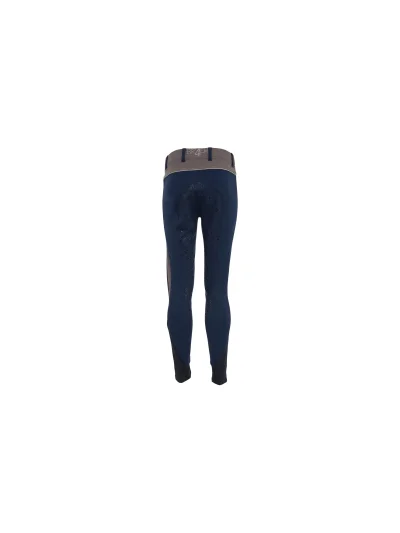 Pantalones de montar a caballo azul marino y gris con grip de silicona en la culera junior unisex Hajo - BR - imagen 2