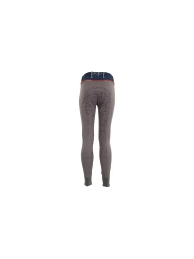 Pantalones de montar a caballo grises y azul marino con grip de silicona en la culera junior Hajo - BR - imagen 2
