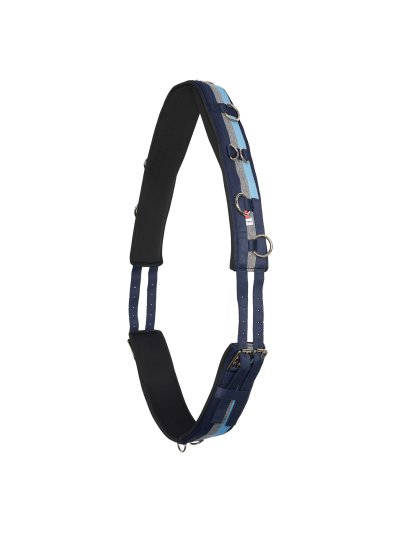 Cinchuelo para dar cuerda azul tricolor para caballo - IRHDeluxe - Imperial Riding